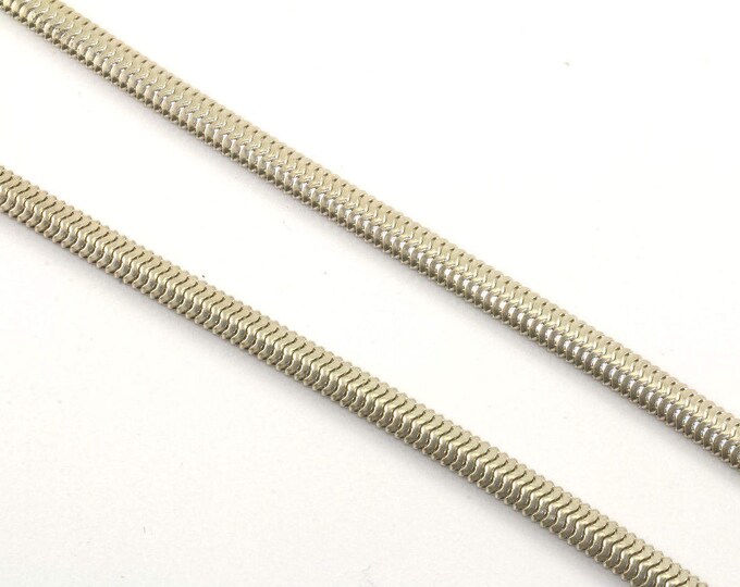 Vintage 18 In Brazilian Snake Style Chain Necklace 925 Sterling Silver NC 653