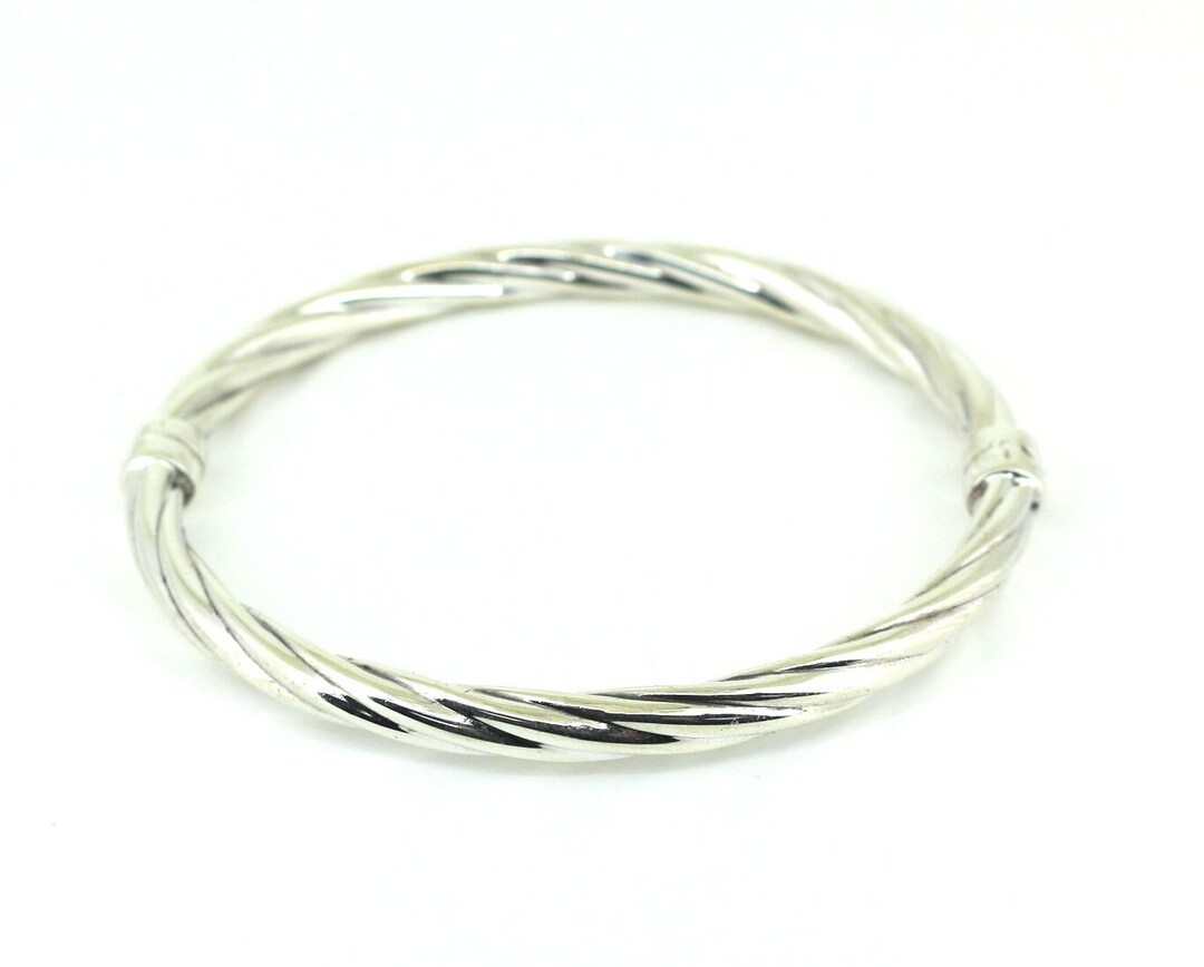 Vintage Thailand Twisted Plain Magnetic Hinged Bangle
