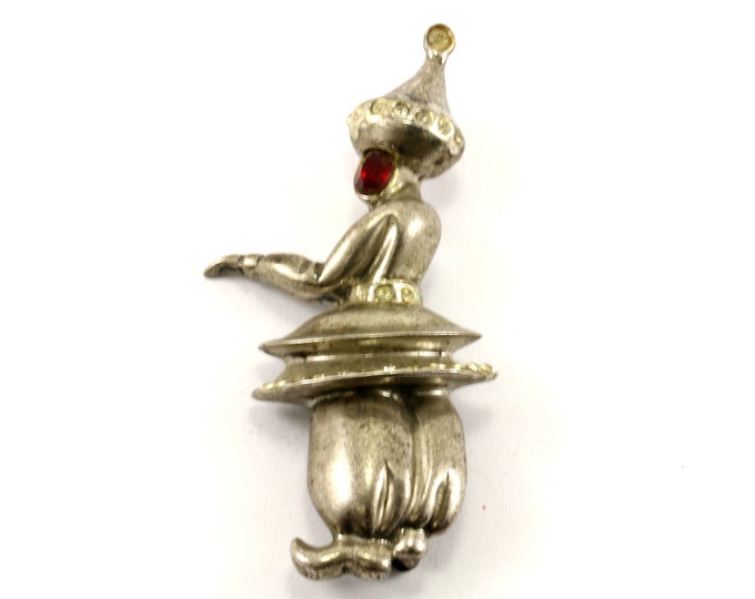 Vintage Clown Design Pin/Brooch 925 Sterling BB 764-E