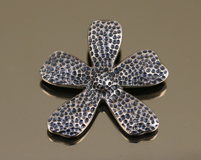 Vintage Silpada Authentic Retired Flower Floral Thailand Bali Design Pendant 925 Sterling Silver PD 2382