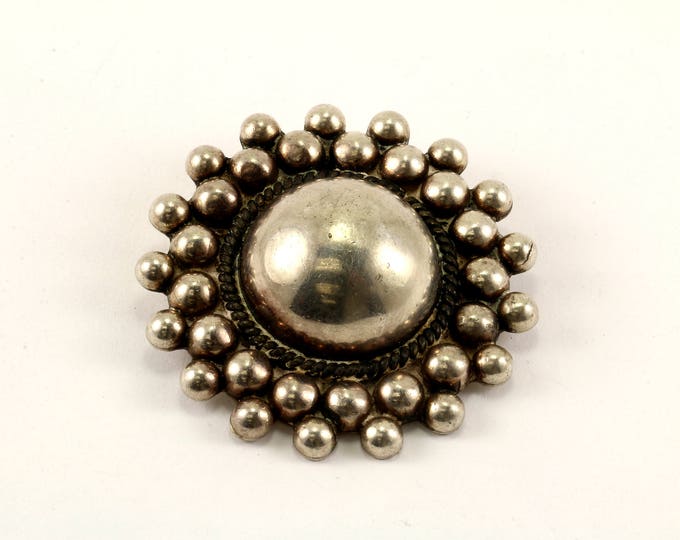 Vintage Floral Beads Design Pin/Brooch 925 Sterling BB 1276