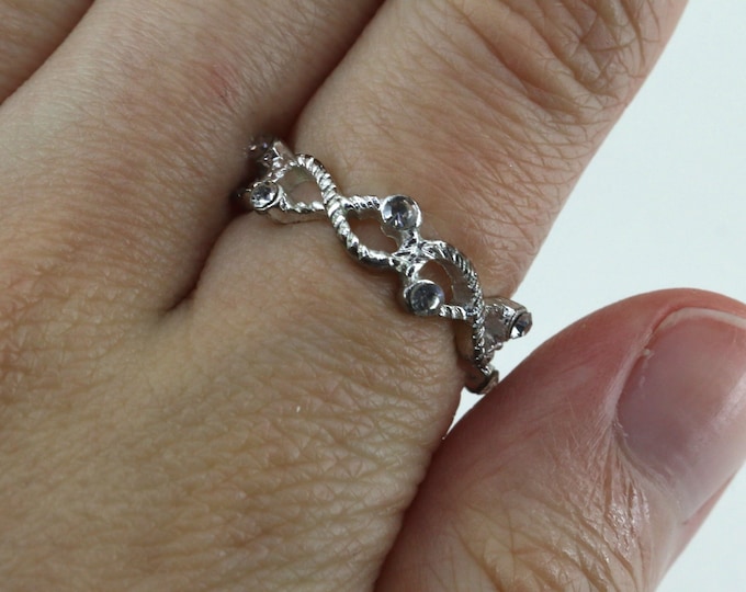 Vintage Size 6 Infinity Symbol Ring 925 Sterling Silver RG 2301