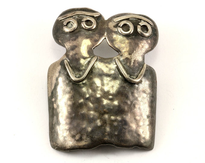 Vintage Couple Pin/Brooch 925 Sterling Silver BB 1111