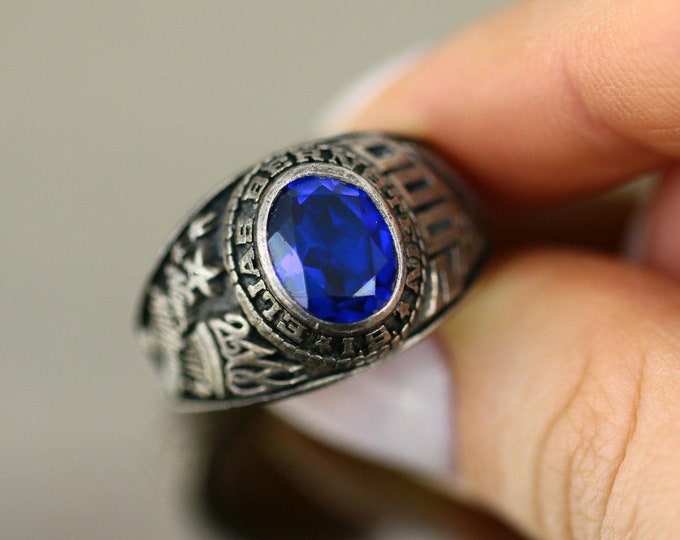 Millenium 2000 Year Elias Bernstein School Ring 925 Sterling Silver Size 8.5 Rg 1114