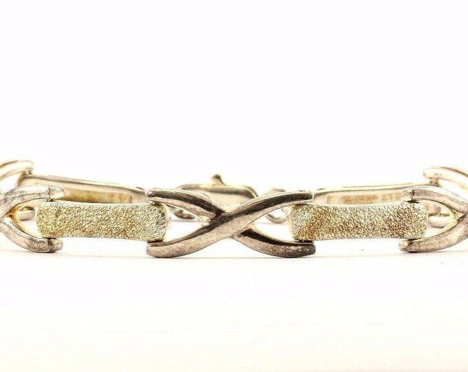 Vintage Cross Design Link Bracelet 925 Sterling Br 3036(123759773663)