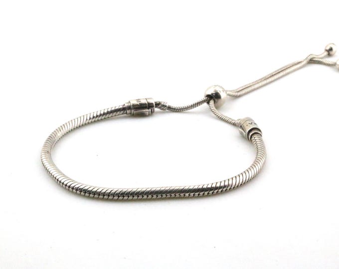 Vintage Pandora Plain Bracelet Sterling Silver BR 2239