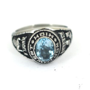 Vintage 1992 Angela Northwest High School Design Class Ring 925 Sterling Size 7.5 RG 2654