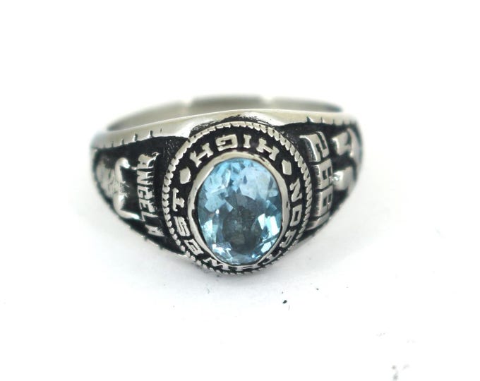 Vintage 1992 Angela Northwest High School Design Class Ring 925 Sterling Size 7.5 RG 2654