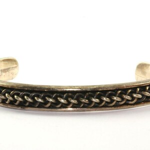 Vintage Mexico Rope Accent Very Antique Cuff Bracelet 925 Sterling Br 1800(123720989868)