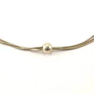Vintage Bead Shape  Necklace 925 Sterling Silver NC 1036