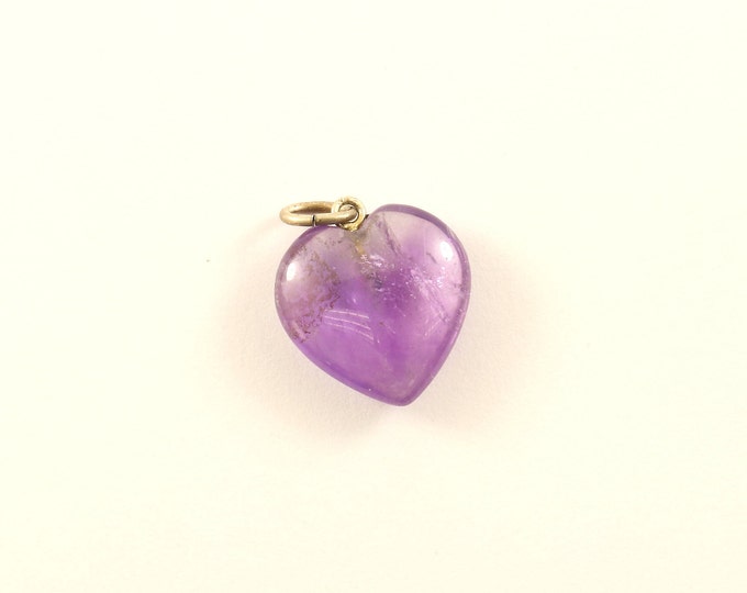 Vintage Beautiful Heart Purple Amethyst Design Pendant 925 Sterling  PD 2055