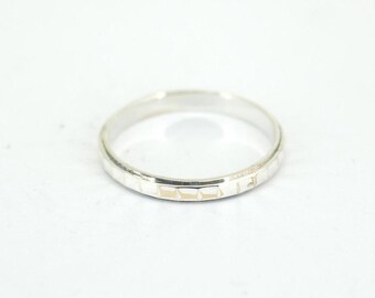 Vintage Size 10 Italy Milor Men's Carved Design Wedding Band Ring 925 Sterling Silver RG 4747
