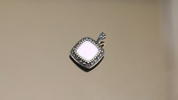 Vintage Square Shape Marcasite Beads Beaded Pink … - image 3