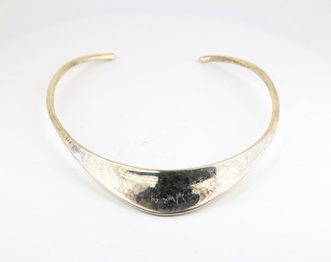 Vintage Pekka Piekäinen Finland Auran Kultaseppa Oy 1977 Scandinavian Jewelry Design Choker Necklace 925 Sterling Silver NC 2140