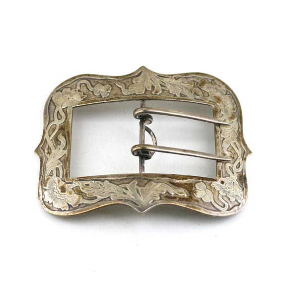 Vintage Tiffany & Co Sterling Silver Floral Belt Buckle OT  display picture 1