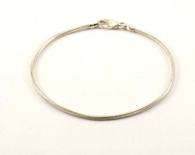Vintage Reflection Beads Snake Design Charm Bracelet 925 Sterling BR 306