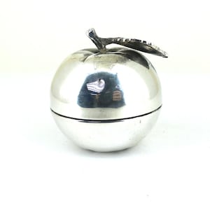 ティファニー シルバー925 クリスタル製 アップル ボックス Tiffany Sterling Silver Vintage Apple Pill Box - Etsy