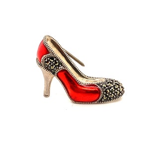 Vintage Brooch | Marcasite Stones Design Brooch | Amal Design Brooch | Women&#39;s Shoe  Design Brooch | Silver 925 Sterling | BB 1939B