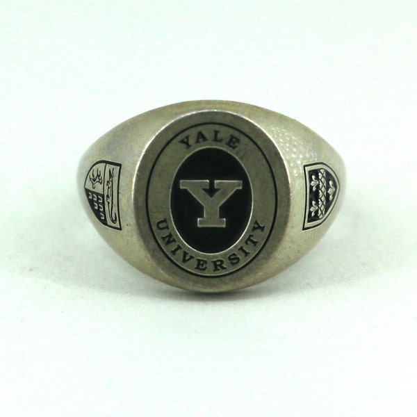 Vintage Yale University School Design Class Ring 925 Sterling  RG 3964