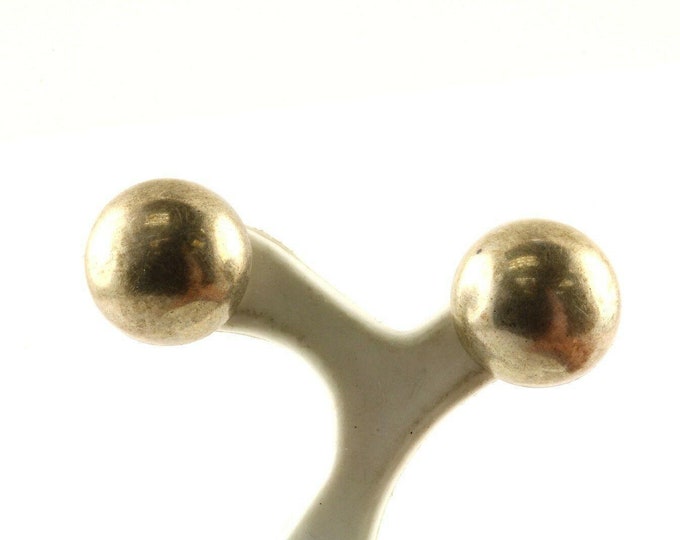 Vintage Dome Stud Earrings 925 Sterling Silver Er 1028