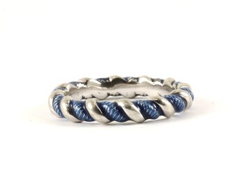 Vintage Size 7 Silver Gabriel & Co. Band Twisted Design Ring 925 Sterling RG 4023