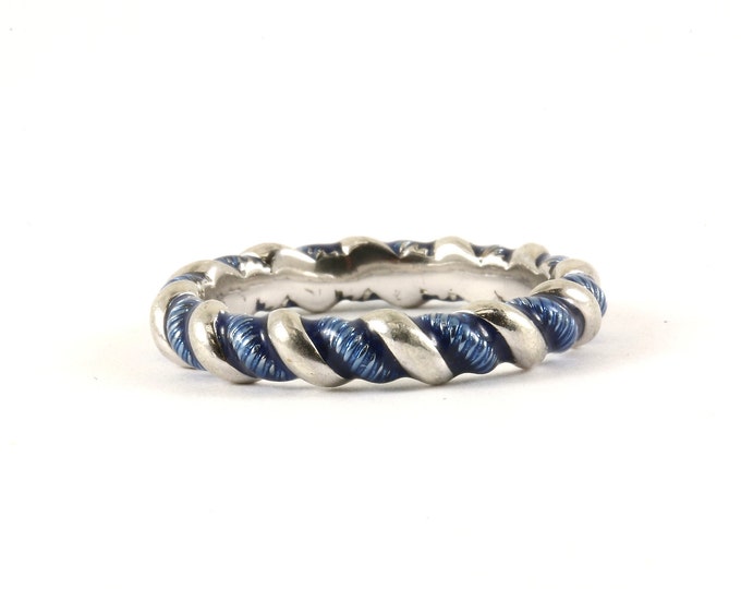 Vintage Size 7 Silver Gabriel & Co. Band Twisted Design Ring 925 Sterling RG 4023