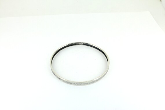 Vintage Antique Patterned Thin Stackable Bangle B… - image 3