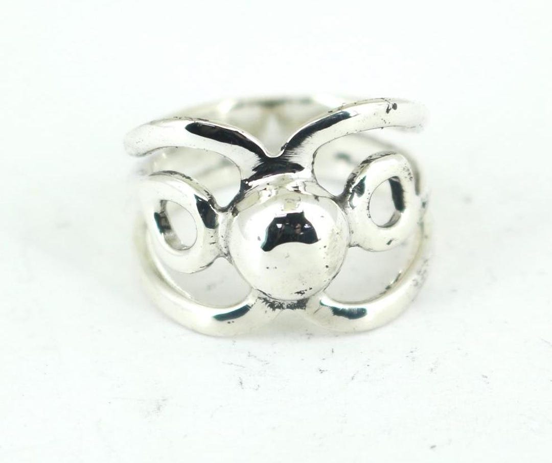 Vintage Mexico Modern Openwork ATI Design Ring 925 Sterling RG 4349 - Etsy