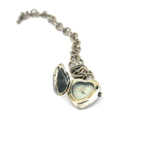 Vintage Ecclissi Japan Quartz Heart Shaped Bracelet  Watch Sterling OT 240