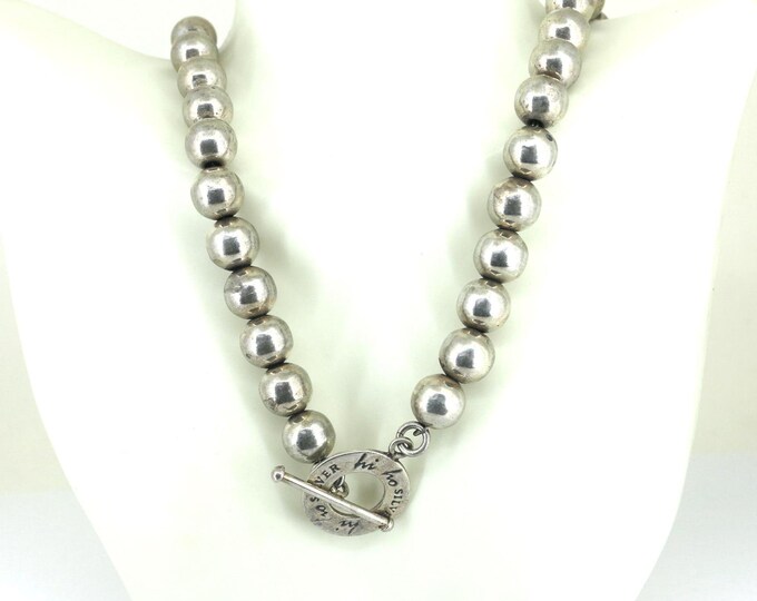 Vintage 19 In Hi Ho Silver Beaded Necklace 925 Sterling NC 1925