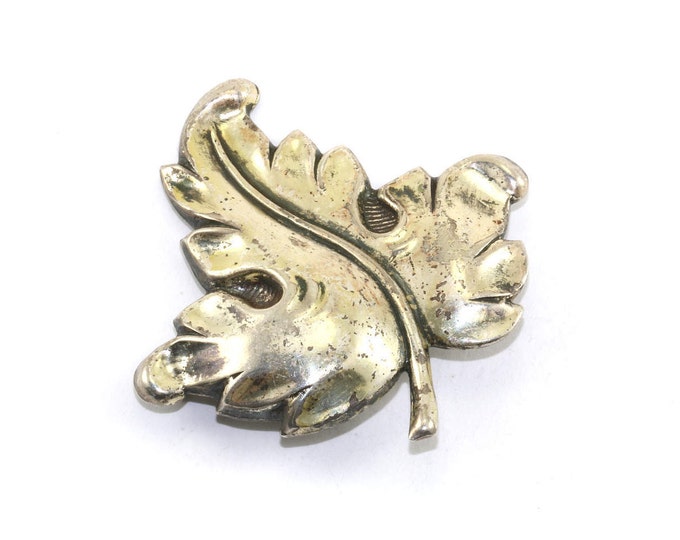 Vintage Leaf Shape By JewelArt Pin/Brooch 925 Sterling Silver BB 104 -E