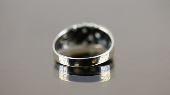 Vintage Size 9  Open Scroll Pattern Design Ring 9… - image 8