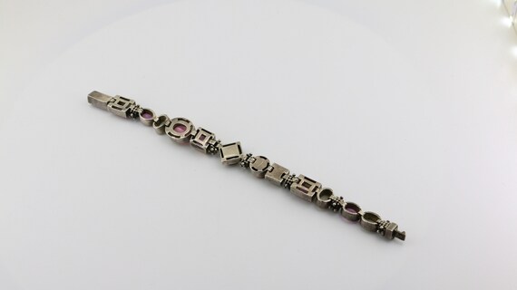 Vintage Beautiful Mother Of Pearl Pink Crystals R… - image 9