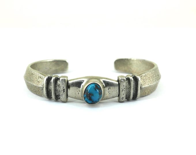 Vintage Navajo M. Claw Turquoise  Cuff Bracelet Sterling BR 121