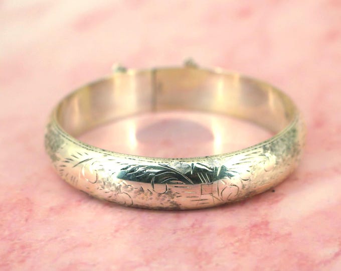 Vintage Thailand Siam Filigree Bangle Bracelet 925 Sterling BR 188