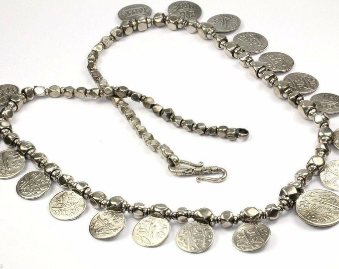 Ancient Orissa Silver Indian Coin With Arabic Inscriptions Necklace Nc 0001
