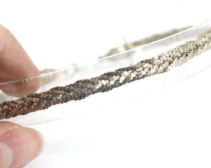 Vintage Retro 1980's Twisted Flat Link Bracelet 925 Sterling BR 555