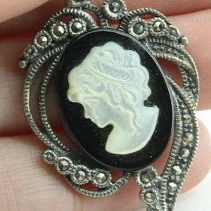 Vintage Cameo  Pendant 925 Silver PD 1242