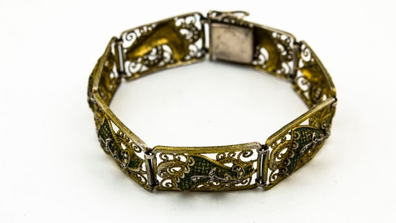 Cutout Floral Engraved Rectangle Links with Tiny … - image 5