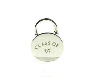 Tiffany & Co. Padlock Charm Pendant Class of 2007 925 Sterling PD