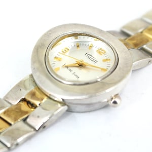 Vintage Ecclissi Japan Quartz Two Tone Movement Moisture Resistant Watch Sterling 925 Silver Case OT 32