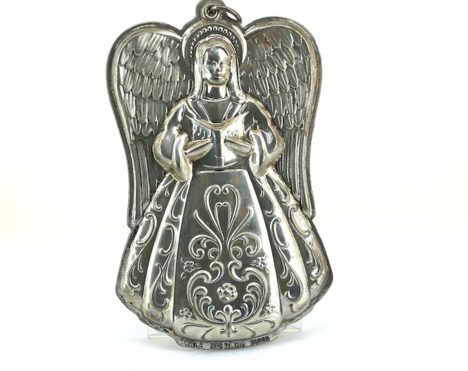 Vintage 1999 Towle Choir Angel Christmas Filigree Ornament 925 Sterling Silver PD 1399