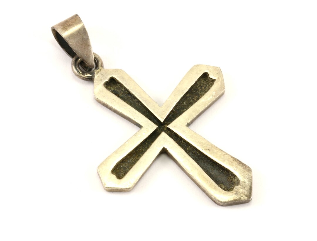 Vintage Large Cross Pendant 925 Sterling PD 1304 - Etsy