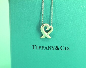 Tiffany & Co. Paloma Picasso Loving Heart Necklace 925 Sterling NC