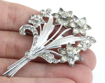 Vintage OTIS Floral Pin/Brooch 925 Sterling Silver BB 1912