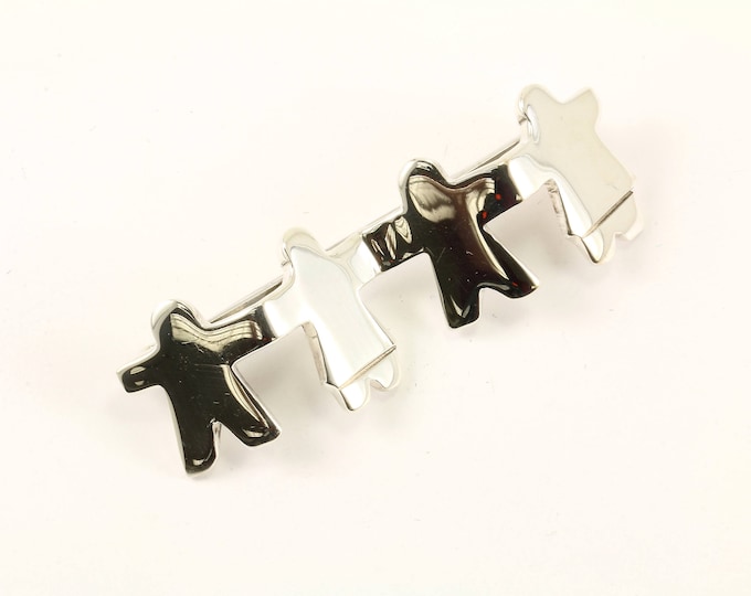 Vintage Mexico Polished Children Kids Design Pin/Brooch 925 Sterling BB 910