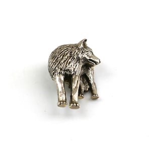 Vintage Carol Felley Anglo Navajo Lone Wolf Brosche, Sterling Silber BB 2275