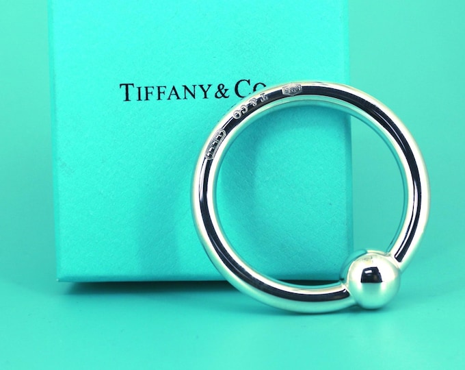 Authentic Tiffany & Co. Beautiful Shiny Round Design Baby Rattle Toy 925 Sterling OT 91