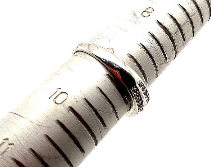 Vintage Ring | White Crystals Ring | Bs Design Ring | Band Ring |  Sterling 925 Silver Ring | Rg 4315k