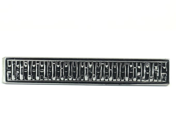 Vintage Men's Swank Sterling Ribbed Tie Clip 925 Silver OT 106